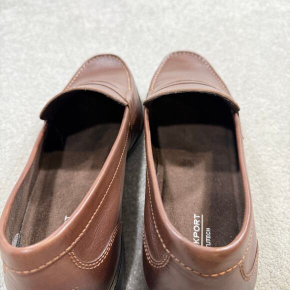 Rockport EUC w/ Box Classic Penny Loafer Lite Leather Brown Mens 16 Old Money - Picture 7 of 15